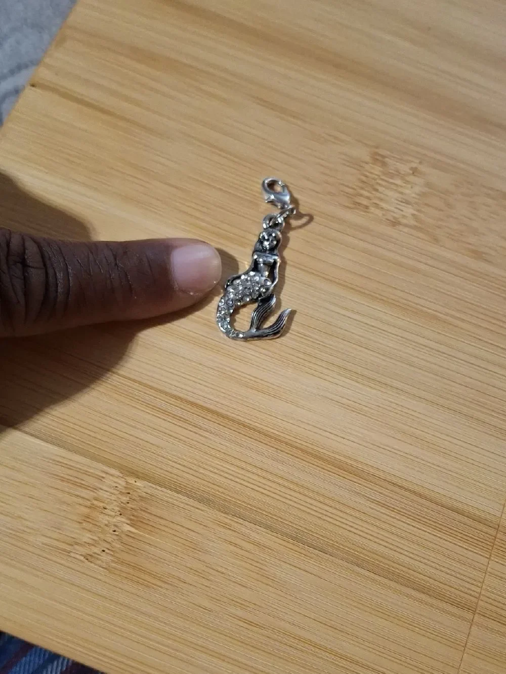 Silver-tone Mermaid Dangle For Floating Lockets